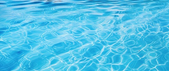 Fototapeta na wymiar Crystal clear blue pool water, digital illustration. Generative AI