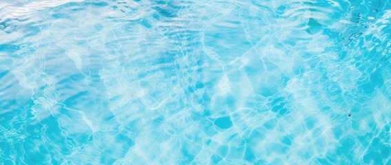 Fototapeta na wymiar Crystal clear blue pool water, digital illustration. Generative AI