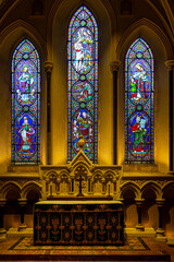 View of Saint Patrick's Cathedral in Dublin, a Roman Catholic cathedral, the national cathedral of the Church of Ireland