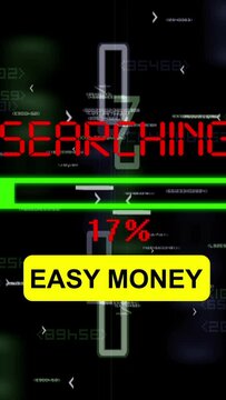 Searching for ease money online vertical video