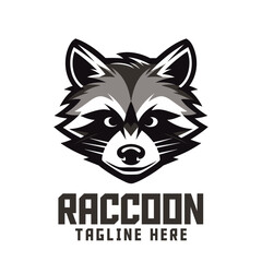Raccoon sport mascot emblem: Animals logo icon badge
