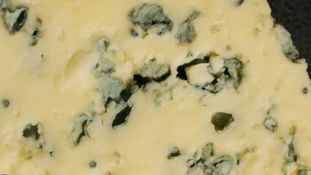 Blue mold cheese texture close up.