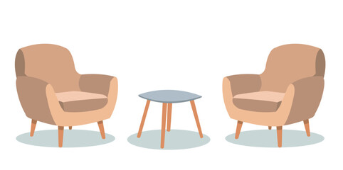 Home armchair vector outline set icon