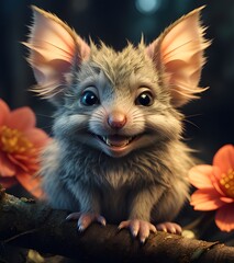 Obraz premium squirrel with nut - ai generative