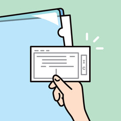 電子車検証のイメージイラスト素材