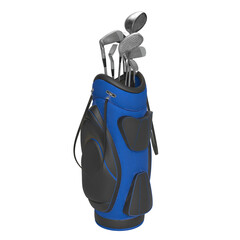 Golf Bag and Clubs Isolated - 645514783