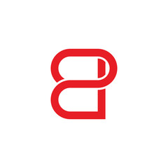 letter d2 linked overlap logo vector