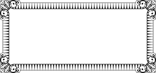 Calligraphy ornamental decorative frame.