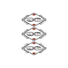 ethnic art object  icon decoration vector