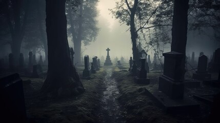 Haunted Cemetery Scenes