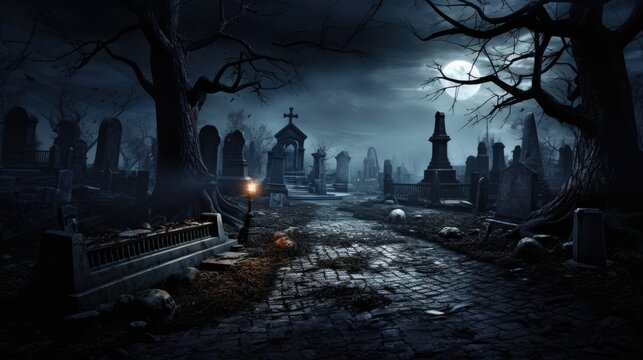 Haunted Cemetery Scenes