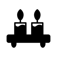  Candle  Spa Tray Glyph Icon