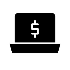  Dollar Finance Laptop Icon