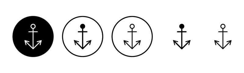 Anchor icon set illustration. Anchor sign and symbol. Anchor marine icon.