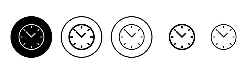Clock icon set illustration. Time sign and symbol. watch icon