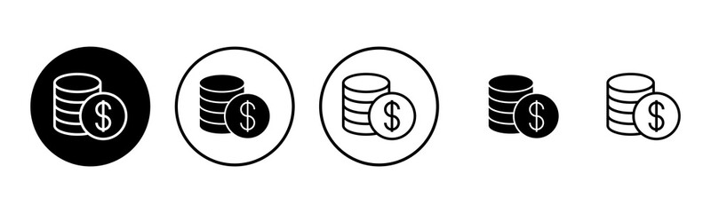 Money icon set illustration. Money sign and symbol