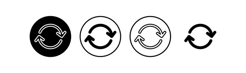 Refresh icon set illustration. Reload sign and symbol. Update icon.
