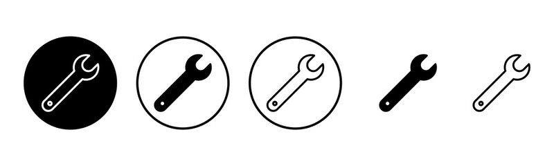 Wrench icon set illustration. repair icon. tools sign and symbol