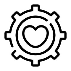 gear line icon