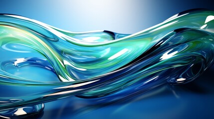An abstract background with a fluid bubble pattern with waves and interesting shapes. Generative AI. 