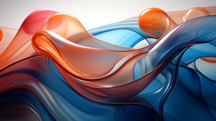 An abstract background with a fluid bubble pattern with waves and interesting shapes. Generative AI. 