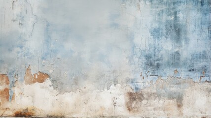 Blue grunge stone wall, old rough paint, abstract background