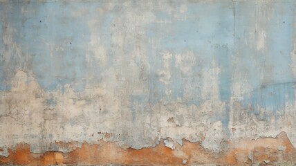 Blue grunge stone wall, old rough paint, abstract background