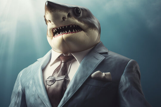 Teeth man mouth scary person fish white background sea animal fear shark
