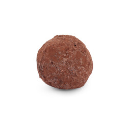 One tasty chocolate candy isolated on white