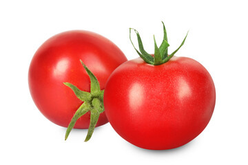 Fresh ripe cherry tomatoes isolated on white