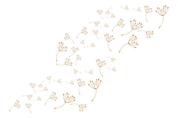 Dandelion Flower Logo Design Simple Vector Minimalist Symbol Template