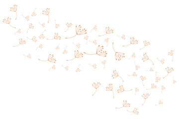 Dandelion Flower Logo Design Simple Vector Minimalist Symbol Template