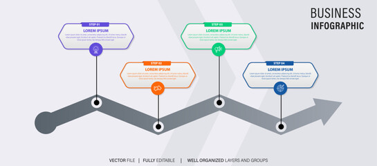 Infographic design template. Creative concept with 4 steps