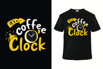 Coffee T-shirt design, Coffee Typography Printable T-shirt design vector template.