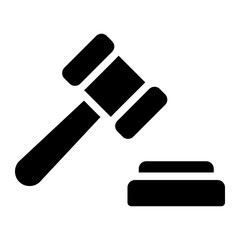 gavel glyph icon