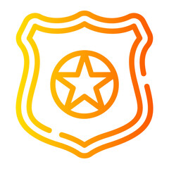 police badge gradient icon