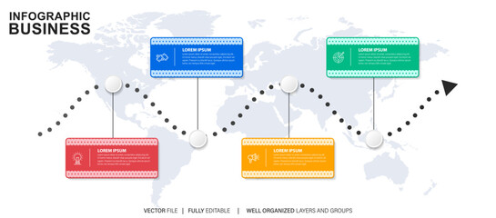 Infographic design template. Creative concept with 4 steps