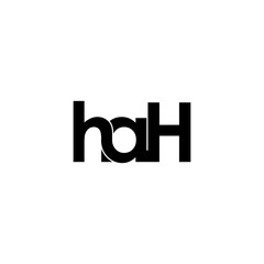 hah lettering initial monogram logo design
