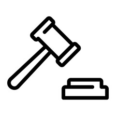 gavel line icon