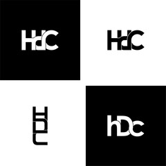 hdc typography letter monogram logo design set