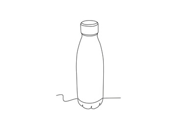 Top view a tumbler. Tumbler one-line drawing