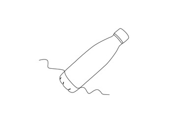 A simple design mini tumbler. Tumbler one-line drawing