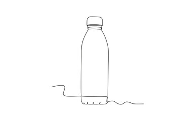 A hot water tumbler. Tumbler one-line drawing