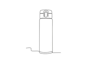 A heat-resistant tumbler. Tumbler one-line drawing