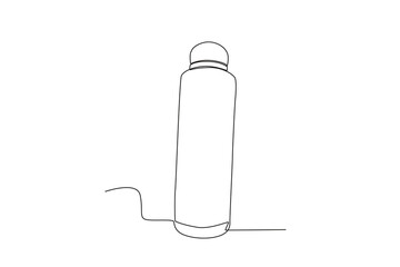 A tumbler with a round cover handle. Tumbler one-line drawing