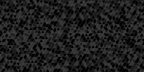 Black and white seamless pattern Abstract geomatric. dark black pattern background with lines Geometric print composed of triangles. Black triangle tiles pattern mosaic background.