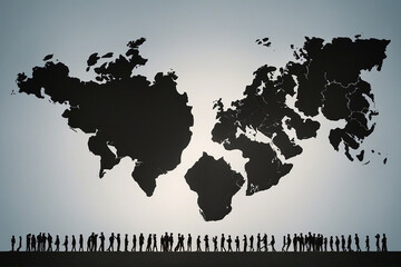 world population day background for wallpaper. copy space