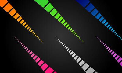 Colorful arrow in black for background design vector
