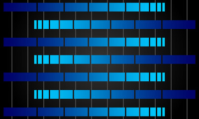 Blue gradient rectangle in black for background design vector