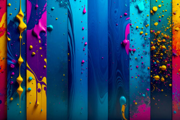 Vibrant 4K Art, Colorful Abstract Delight, AI Generated